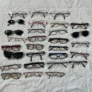 Lot of 30 Women’s Prescription Frames Glasses Sunglasses Bundle
